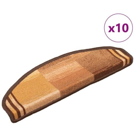 Stufenmatten Selbstklebend 10 Stk. 65x21x4 cm Braun