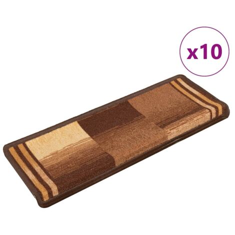 Stufenmatten Selbstklebend 10 Stk. 65x21x4 cm Braun