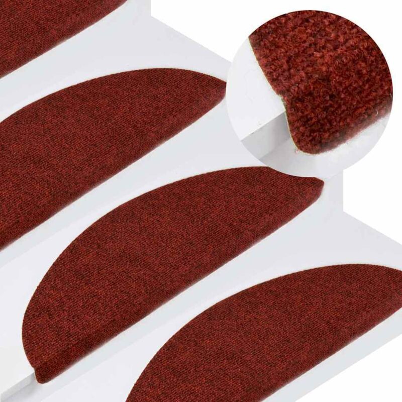 Stufenmatten Selbstklebend 30 Stk. Rot 56x17x3 Cm - Vidaxl
