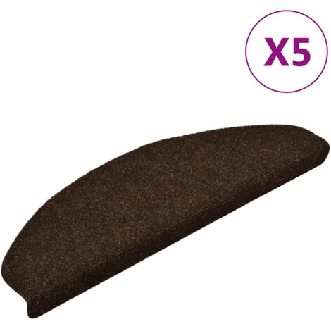 Stufenmatten Selbstklebend 5 Stk. 65x21x4 cm Braun Halbrund Groß