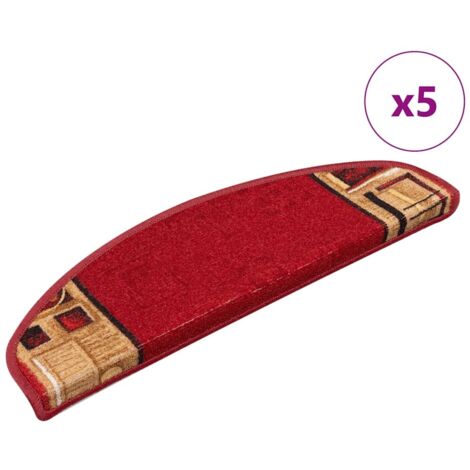 Stufenmatten Selbstklebend 5 Stk. 65x21x4 cm Rot