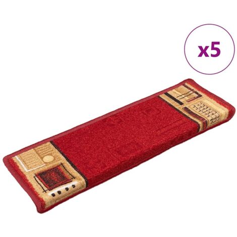 Stufenmatten Selbstklebend 5 Stk. 65x21x4 cm Rot