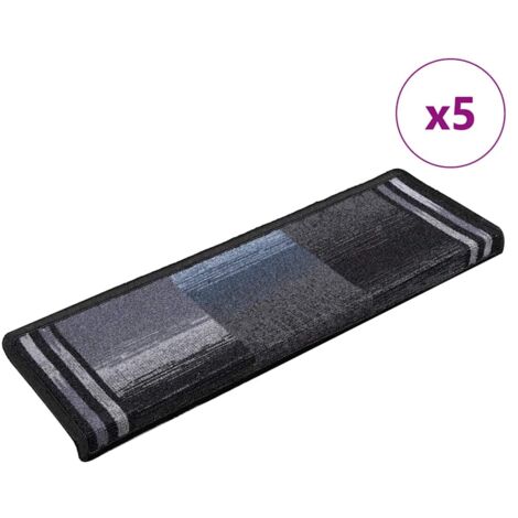 Stufenmatten Selbstklebend 5 Stk. 65x21x4 cm Schwarz Grau