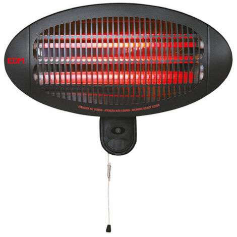 Stufetta al Quarzo EDM 07090 07090 Nero 2000 W 49,6 x 15,6 x 24,2 cm