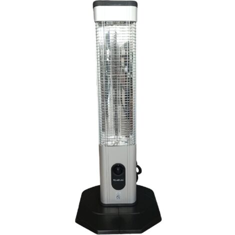 STUFETTA stufa ELETTRICA AL CARBONIO A TORRETTA 2000 W - COLORE SILVER