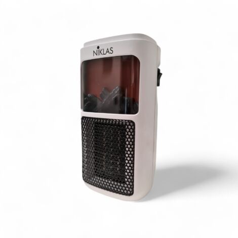 Stufetta termoventilatore elettrica effetto fuoco vivo Niklas PTC Plugin Fuego