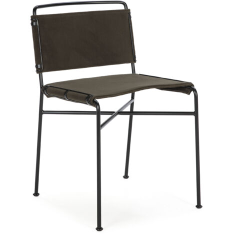 Stuhl 50x50x84 Metall Schwarz / Schwarz -Ledermöbel / Chaisspour Alle Stile, um zu Hause eine Note zu verleihen