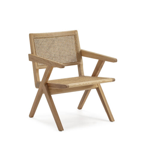 Stuhl 57X66X77 Eichenholz/Naturrattan