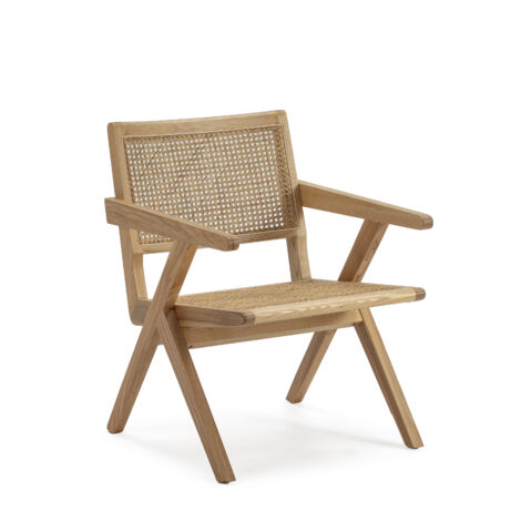 Stuhl 57x66x77 Natural Eiche Holz/Rattan Möbel/Sofas/Bänke für alle Stile, um zu Hause eine Note zu verleihen