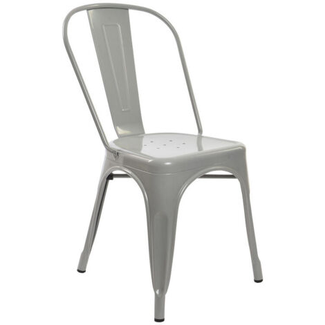 Stuhl DKD Home Decor Grau Metall 53 x 45 x 85 cm