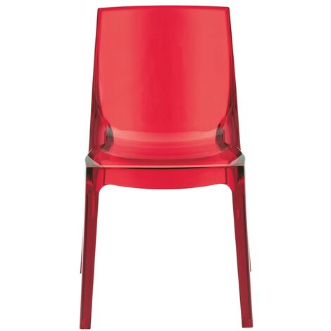 Stuhl JEWEL stapelbar / Rot Transparent/ B52xT52xH81 cm