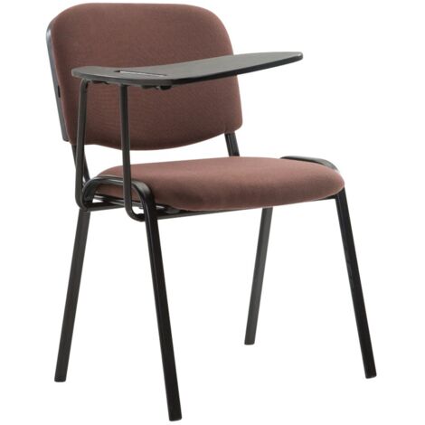 Stuhl Ken mit Klapptisch Stoff braun