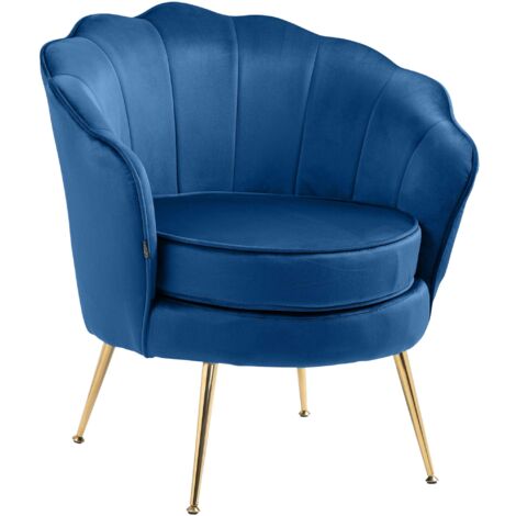 Stuhl Rosita Samt blau