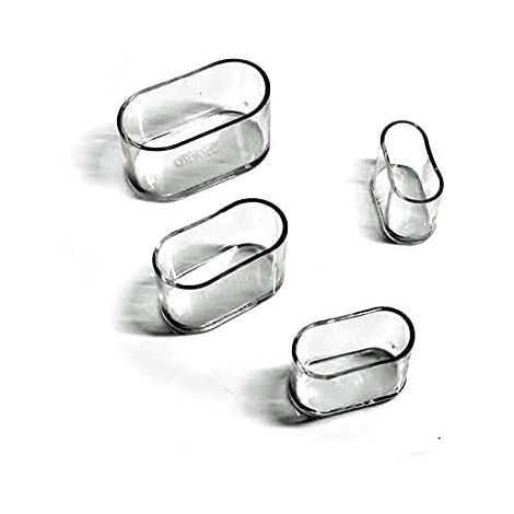 Stuhlbeinabdeckungen, ovale Silikon-Möbelfußpolster, decken Tischboden-Kratzerschutz ab, 8–24 Stück, transparent/24 Stück, 15 x 30 mm