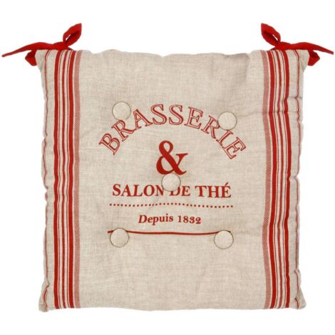 Stuhlgalette Bistrot 40x40cm - Rot