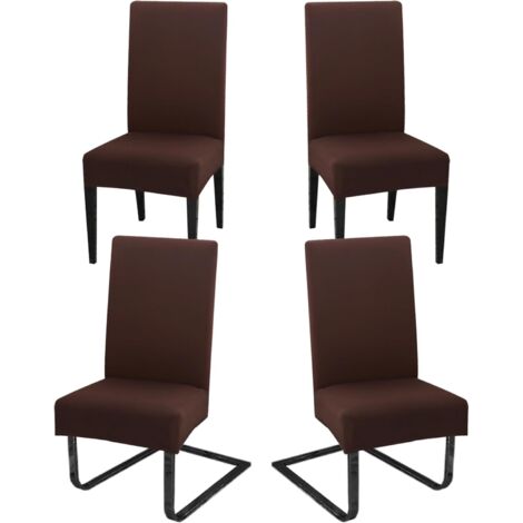 Stuhlhussen, abnehmbar und waschbar, für Esszimmer, Hochzeiten, Hotels, Küchen, Partys, Feiern, Cafés, 4er-Set