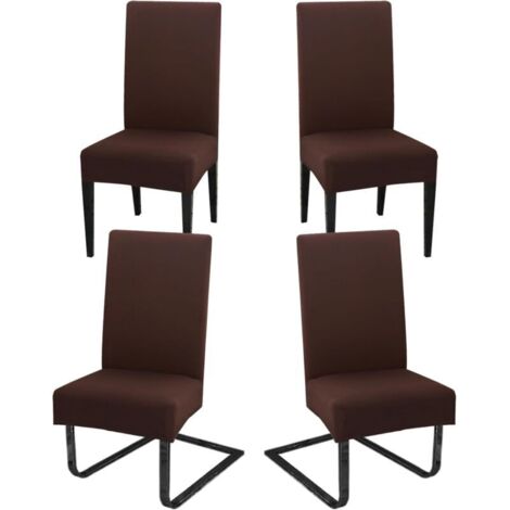 Stuhlhussen, abnehmbar und waschbar, für Esszimmer, Hochzeiten, Hotels, Küchen, Partys, Feiern, Cafés, 4er-Set