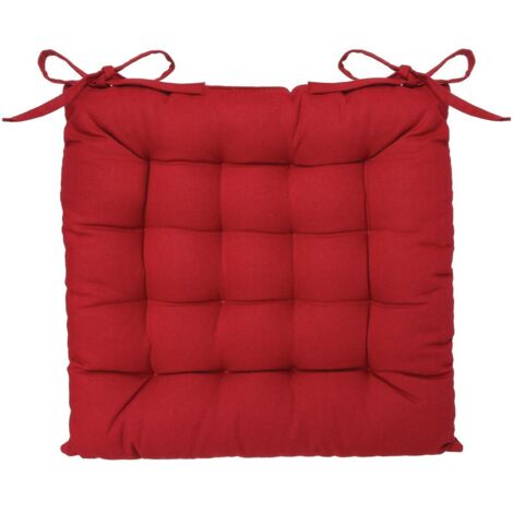 Stuhlkissen 38x38cm gesteppt rot