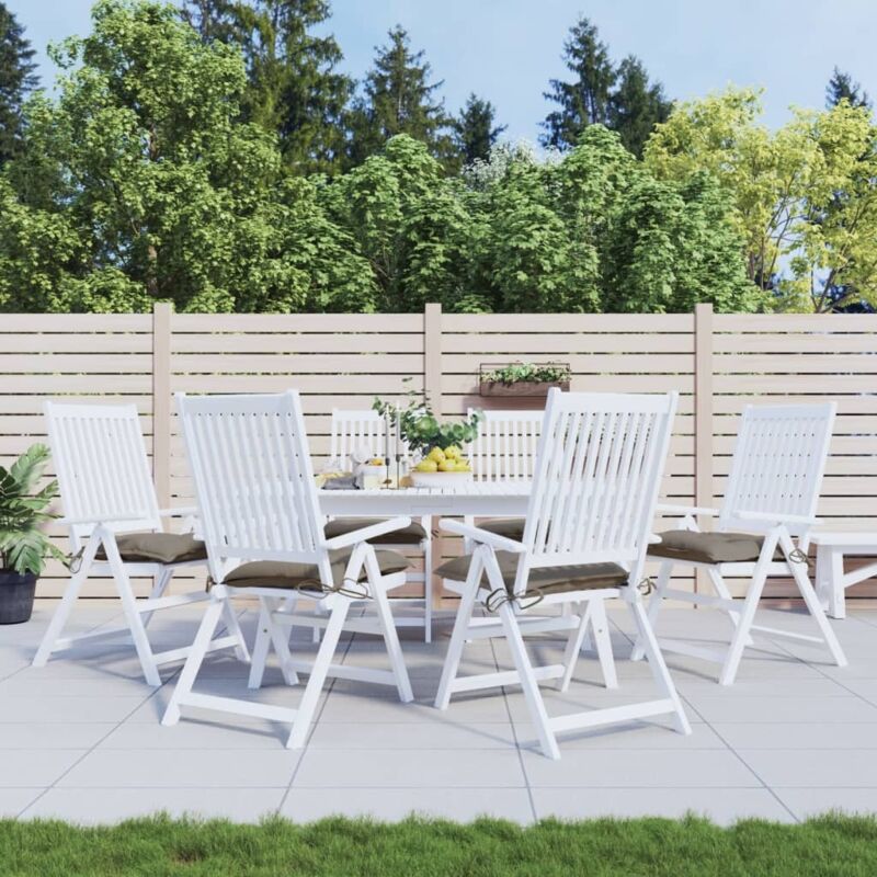 Stuhlkissen 6 Stk. Taupe 40x40x7 Cm Oxford-gewebe Vidaxl