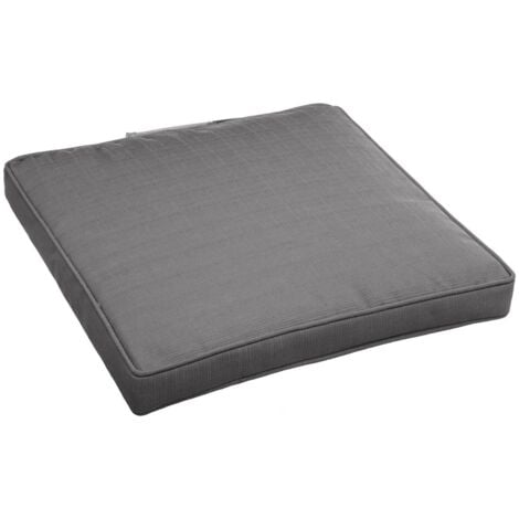 HESPERIDE Stuhlkissen mit Klettverschluss Korai Ardoise - 40 × 40 × 4 cm