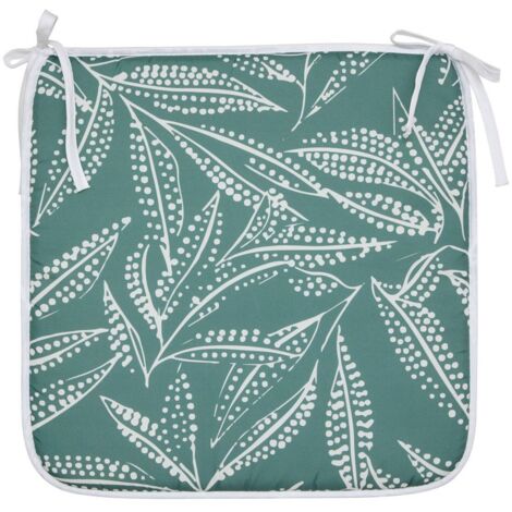 Stuhlküchlein Tropical 39x39cm bedruckt dunkelgrün - Atmosphera créateur d'intérieur
