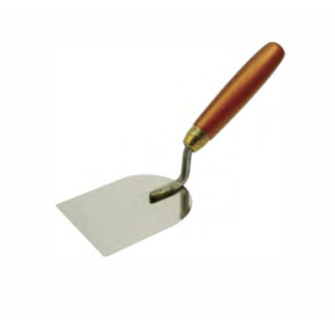 Stukkateurspachtel aus rostfreiem Stahl mit Holzgriff 80 mm