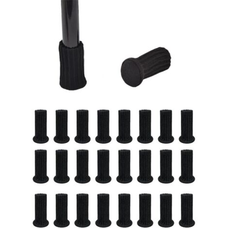 Stulps de chaise, 24 pièces Élastiques Chaussettes de meubles Tricotées, Capuchons de pieds de chaise en feutre ronds Protège-pieds de chaise