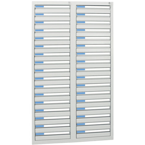 Stumpf Schubladenschrank Serie ESTA, 34 Schubladen lichtgrau (34x100mm)