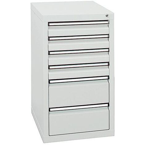 Stumpf Schubladenschrank Serie STS 410, 6 Schubladen lichtgrau (4x100, 2x200mm)