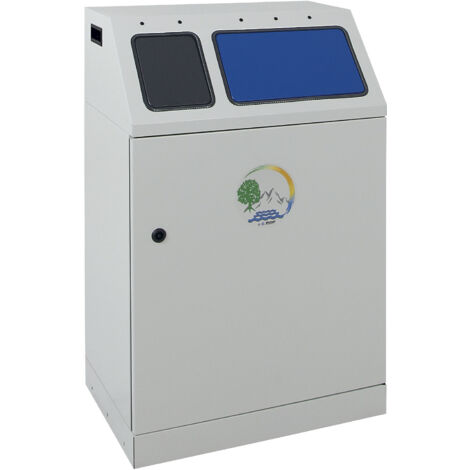 Stumpf Tri de déchets Duplex 2 bacs de collecte gris clair seaux intérieurs 1x 30l + 1x 60l - 635-075-0-2-400