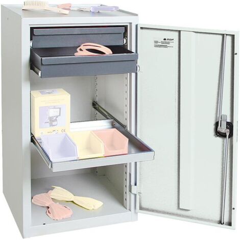 Stumpf Werkzeug- und Materialschrank Serie 3000 lichtgrau + 2 Schubladen 100 mm + 1 Auszugsboden - 3001207