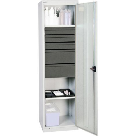 Stumpf Werkzeug- und Materialschrank Serie 3000 lichtgrau + 3 Schublade 100 mm + 2 Schublade 200 mm + 2 Auszugsböden - 3005607