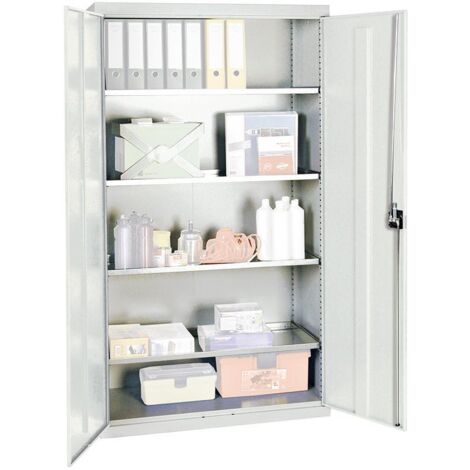 Stumpf Werkzeug- und Materialschrank Serie 3000 lichtgrau + 4 Auszugsböden durchgehend - 3008007