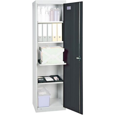 Stumpf Werkzeug- und Materialschrank Serie 3000 lichtgrau / anthrazitgrau + 4 Auszugsböden - 3005071