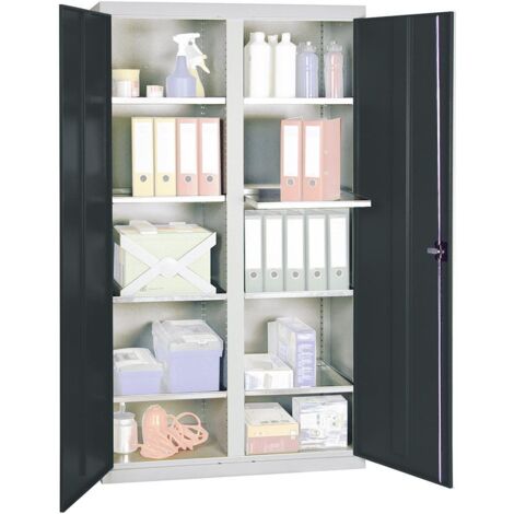 Stumpf Werkzeug- und Materialschrank Serie 3000 lichtgrau / anthrazitgrau + 8 Auszugsböden - 3004071