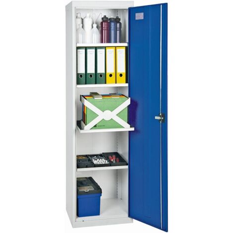 Stumpf Werkzeug- und Materialschrank Serie 3000 lichtgrau / enzianblau + 4 Auszugsböden - 3005074