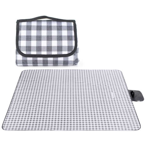 Stuoia da picnic antisabbia e impermeabile XXL 145x200 cm Grigio