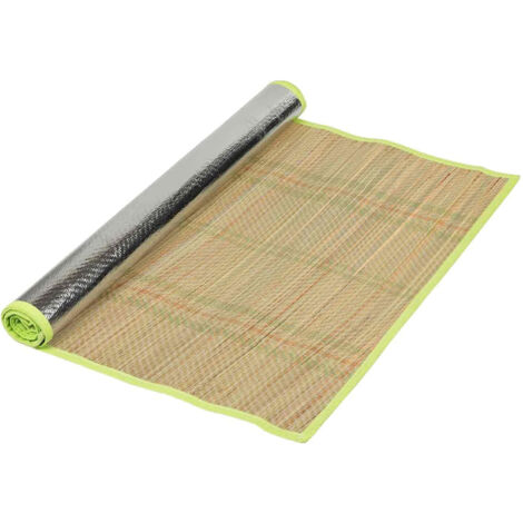 Stuoia In Paglia 180x70Cm Spiaggia isolamento Alluminio Campeggio Telo Portatile