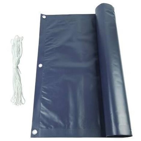 STUOIA OMBREGGIANTE PVC CON CORDA - mt.6x0,90h. COLORE GRIGIO SCURO