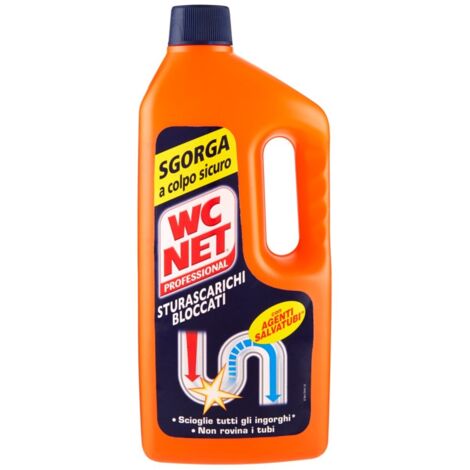Sturatubi professionale WC NET Gel per Scarichi Bloccati con Agenti Salvatubi 1 L