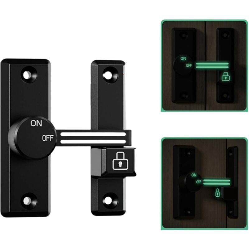 Sturdy 90/180-degree zinc alloy bolts for enhanced safety in bedrooms, bathrooms, and storage rooms. Sliding door