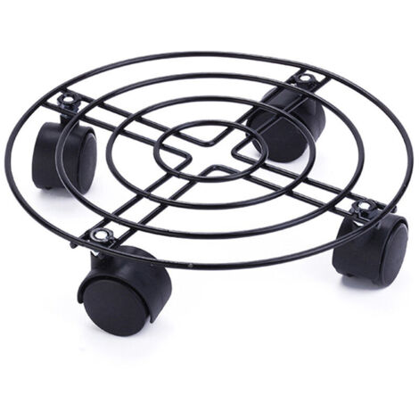 Sturdy iron potted plant stand with round flower pot holder for indoor and outdoor use