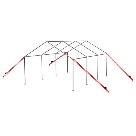 INTENT24 Sturmsicherung Zeltsicherung 10 m mit Erdnägeln - Zusätzliche Sicherheit, Stabilität für Ihr Pavillon Partyzelt Lagerzelt Zelt NEU