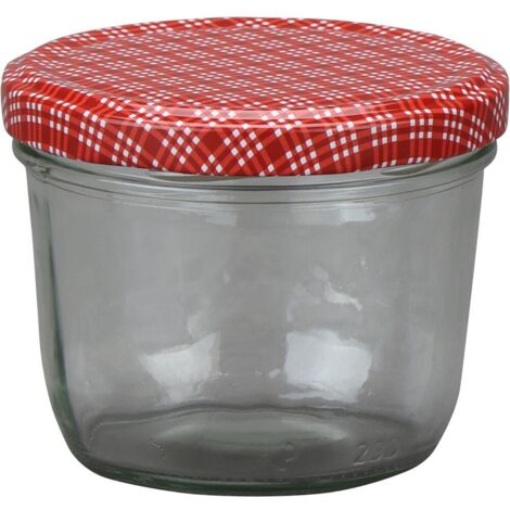 Sturz-Glas "Cucinare" 1TO230 rot/weiß, TwistOff 230 ml