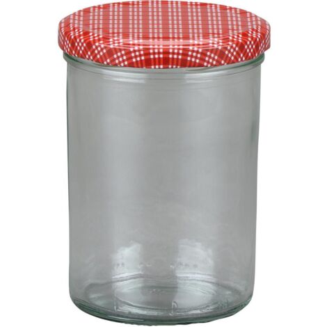 Sturz-Glas "Cucinare" 1TO440 rot/weiß, TwistOff 440 ml
