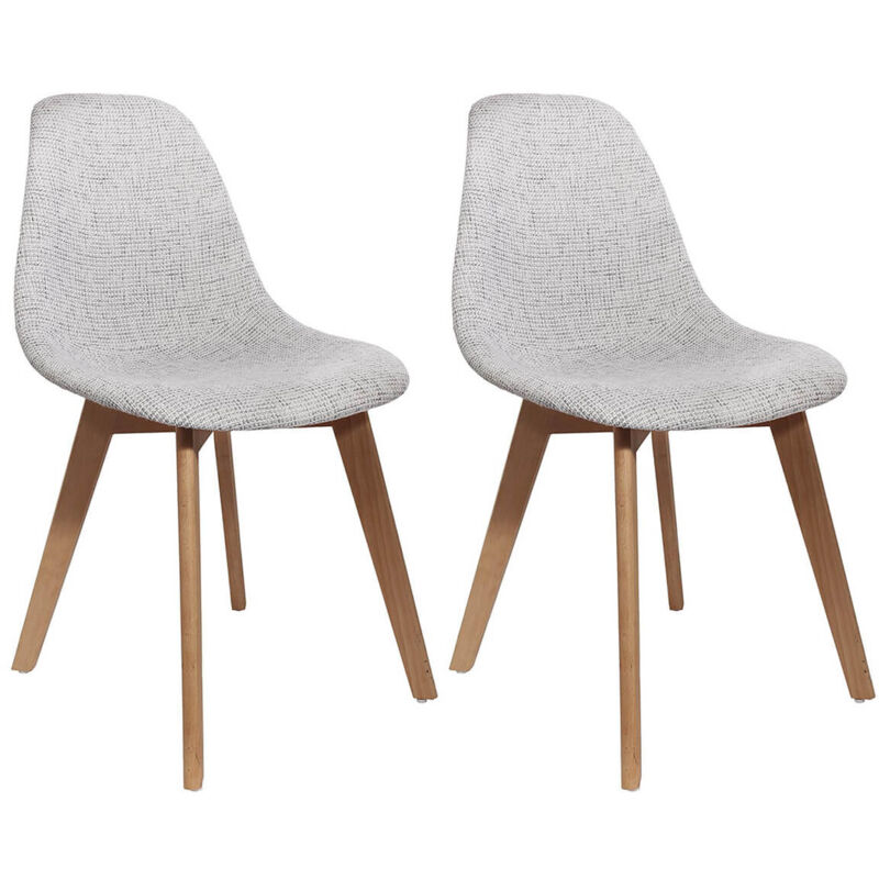 Altobuy - stygn - Lot de 2 Chaises avec Maille Grise