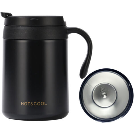 Style classique - Coffret 3 pièces 500 mlGobelet isotherme portable avec revêtement intérieur en acier inoxydable 304, idéal pour le bureau, le café ou toute autre activité.