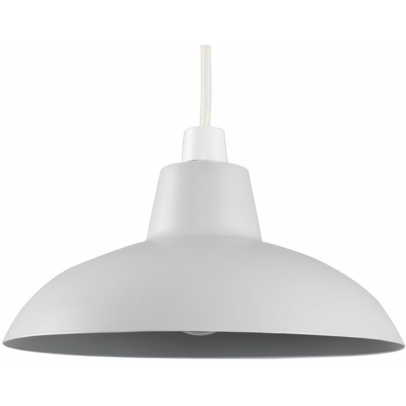 Metal Easy Fit Ceiling Pendant Light Shade - Cool Grey - No Bulb