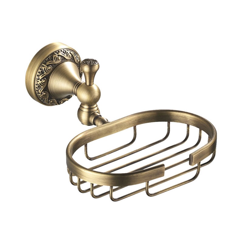 Style Vintage en laiton massif mural bain douche porte-savon accessoires de salle de bain panier à savon laiton Antique