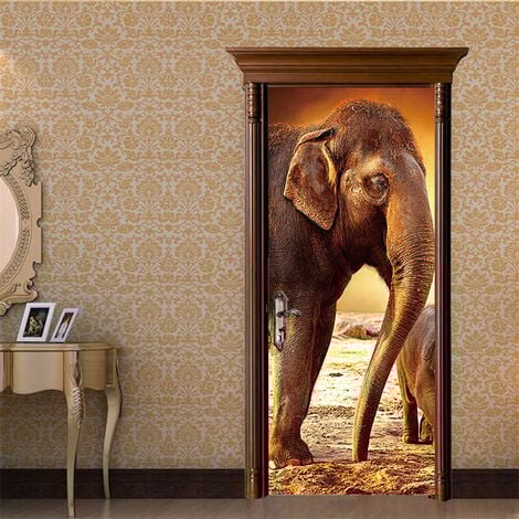 StyleJ 77x200 cm 3D Adesivo per Porta Cantina per Vini Foto Murale Trompe l'oeil Adesivi Murali Carta da Parati Impermeabile in PVC per Camera da Letto Bagno Cucina Decor Adesivi per Porte